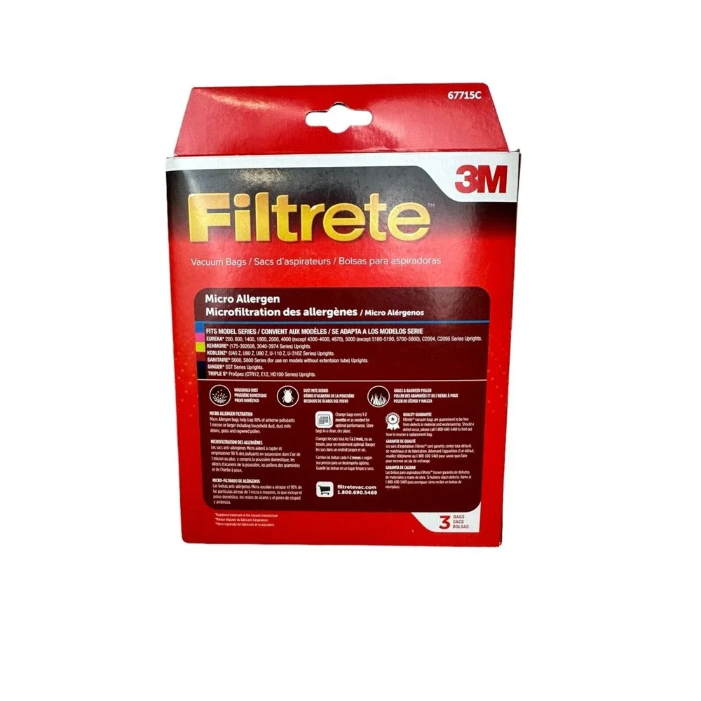 FILTRETE 3M Bags Eureka & Sanitaire F&G,‎ Kenmore 5002/5062, Singer Sub1